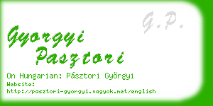gyorgyi pasztori business card